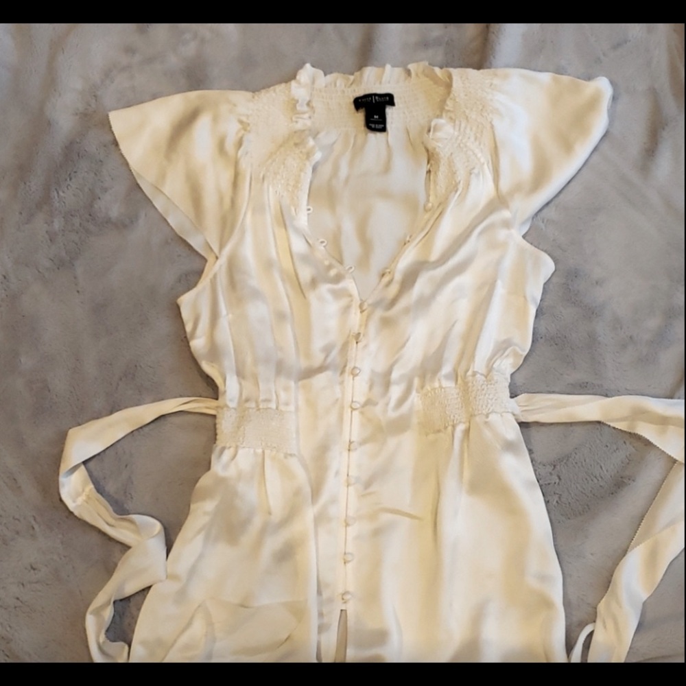 Silk button down blouse
